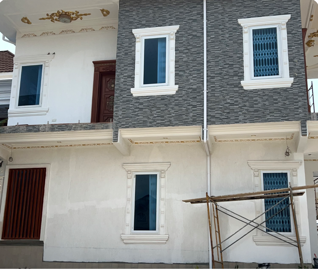 White Frame Tinted Picture Window